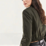 Asos Design Tailored Bomber Jacket With Strong Shoulder In Khaki