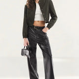 Asos Design Tailored Bomber Jacket With Strong Shoulder In Khaki