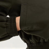 Asos Design Tailored Bomber Jacket With Strong Shoulder In Khaki