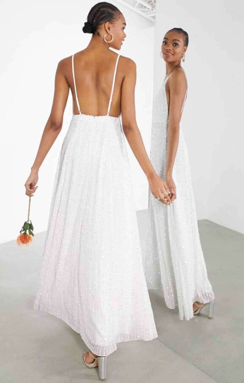 Rent Asos Edition Josie Embellished Cami Maxi Wedding Dress In Multi | Hirestreet Rent Asos Edition Josie Embellished Cami Maxi Wedding Dress In Multi | Hirestreet