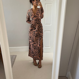 Asos Made In Kenya Maxi Dress In Tiger Print