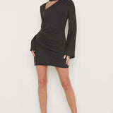 Pretty Lavish Athene Cut Out Black Mini Dress