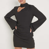 Pretty Lavish Athene Cut Out Black Mini Dress