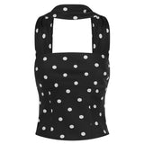 Runaway The Label Blaine Black Polka Dot Top