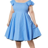 Timeless London Curve Blue Raphaella Midi Dress