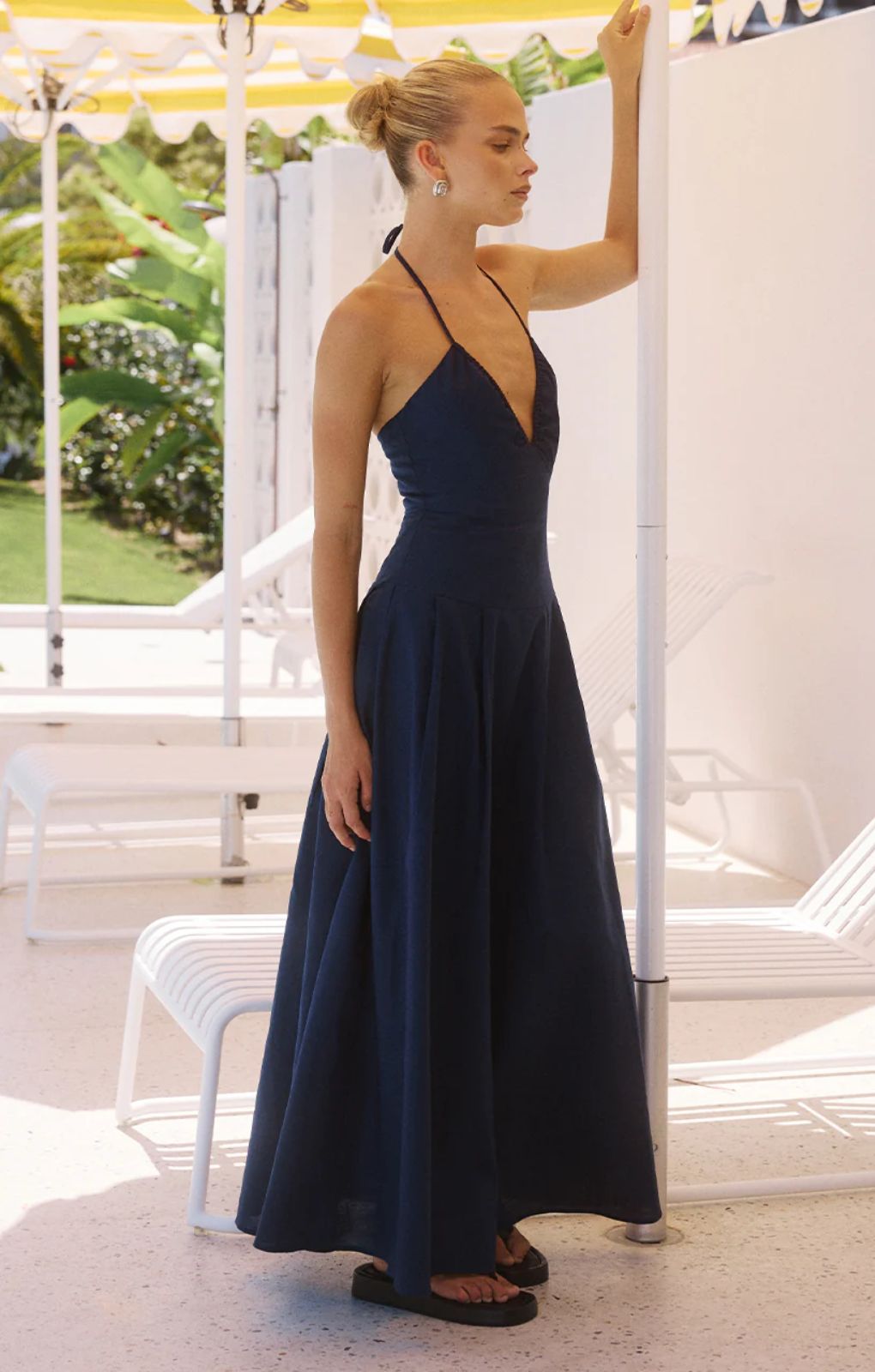 Runaway The Label Brionni Navy Maxi Dress