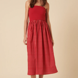 Nobody's Child Bandeau Woven Mix Dress