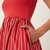 Nobody's Child Bandeau Woven Mix Dress