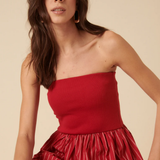 Nobody's Child Bandeau Woven Mix Dress