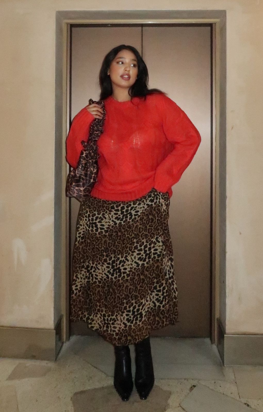 Glamorous Curve Red Knit Jumper