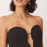 Bardot Bandeau Premium Maxi Dress in Black