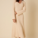 Nobody's Child Beige A-Line Knitted Dress