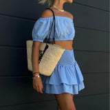 Collective The Label Bella Sky Blue RaRa Co-Ord