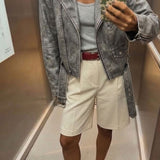 Glamorous Grey Biker Long sleeve Jacket