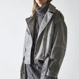 Glamorous Grey Biker Long sleeve Jacket
