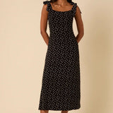 Nobody's Child Black Polka Dot Adrian Midi Dress