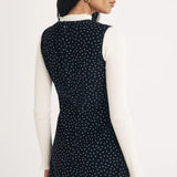 Nobody's Child Black Cord Polka Dot Birch Mini Pinafore Dress