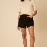 Nobody's Child Black Denim A-line Shorts