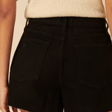 Nobody's Child Black Denim A-line Shorts