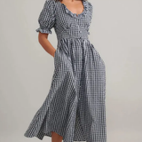Nobody's Child Black Gingham Flossie Midi Dress