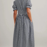 Nobody's Child Black Gingham Flossie Midi Dress
