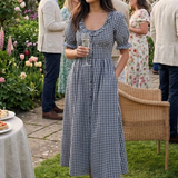Nobody's Child Black Gingham Flossie Midi Dress