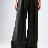 Glamorous Black High-Waisted Wide-Leg Trousers