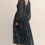 Nobody's Child Black Polka Dot Anya Midi Dress