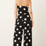 Nobody's Child Black Polka Dot Wide Leg Trousers