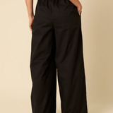 Nobody's Child Black Ruffle Wide Leg Trousers