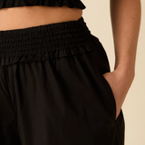 Nobody's Child Black Ruffle Wide Leg Trousers