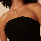 Nobody's Child Black Tie Front Gayle Midi Dress