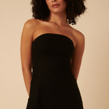 Nobody's Child Black Tie Front Gayle Midi Dress