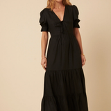 Nobody's Child Black Tiered Lia Midi Dress