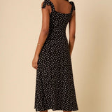Nobody's Child Black Polka Dot Adrian Midi Dress