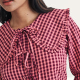Nobody's Child Pink Gingham Peter Pan Collar Blaze Mini Dress