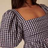 Nobody's Child Blue And Pink Gingham Nova Midi Dress