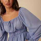 Nobody's Child Square Neck Blouse