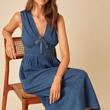 Nobody's Child Blue Denim Astra Sleeveless Midi Dress