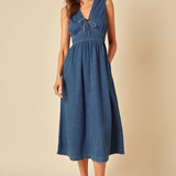 Nobody's Child Blue Denim Astra Sleeveless Midi Dress