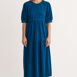 Nobody's Child Denim Rochelle Midi Dress Crew Neck