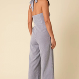 Nobody's Child Blue Gingham Halterneck Jumpsuit