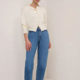 Nobody's Child Blue High Rise Putney Barrel Leg Jeans