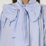 Glamorous Blue Micro Check Raglan Blouse