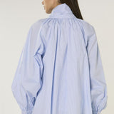 Glamorous Blue Micro Check Raglan Blouse