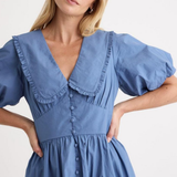 Nobody's Child Blue Peter Pan Collar Sara Midi Dress