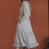 Edited Wrap Front Midi Dress With Frill Detail In Lilac Ditsy Floral