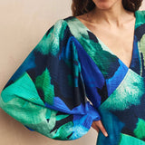 Nobody's Child Blue Watercolour Floral Zendaya Mini Dress