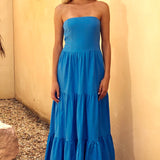 Runaway The Label Bristol Blue Maxi Dress