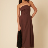 Nobody's Child Brown Bandeau Gayle Midi Dress